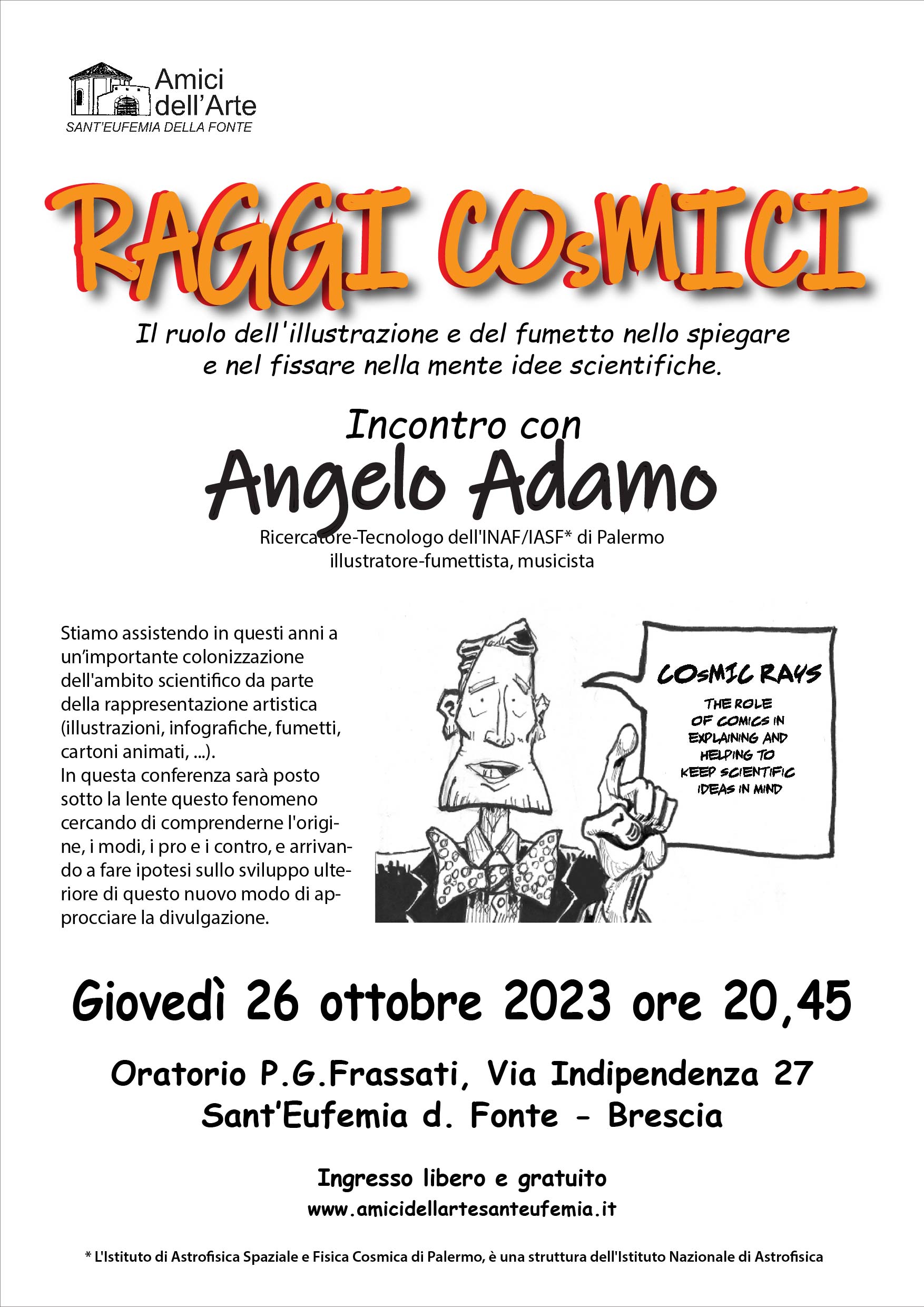 raggi cosmici incontro con adamo locandina